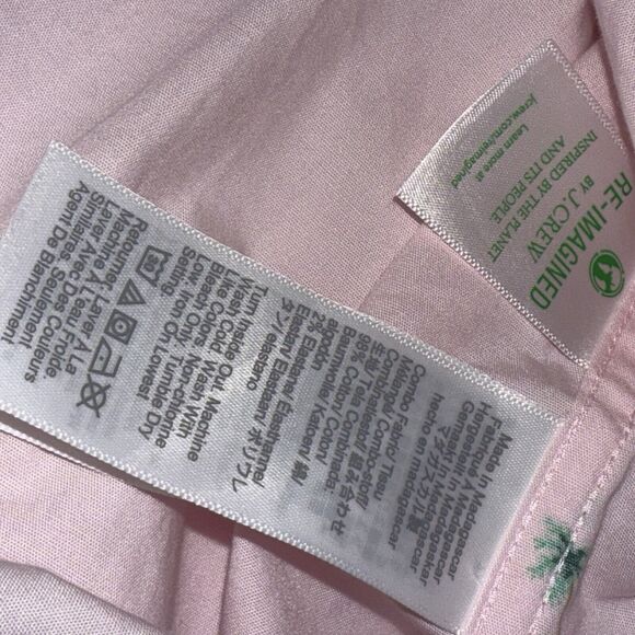 J. Crew Men’s Flex Washed Slim Casual Palm Tree Shirt Pink Size XXL - Picture 5 of 5